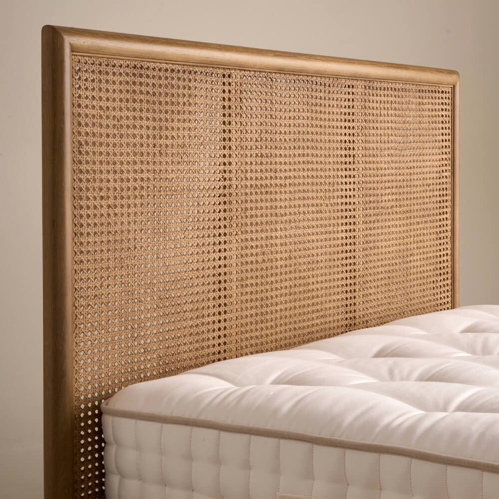 Adina Rattan Bed, Weathered Oak / Rattan, Double